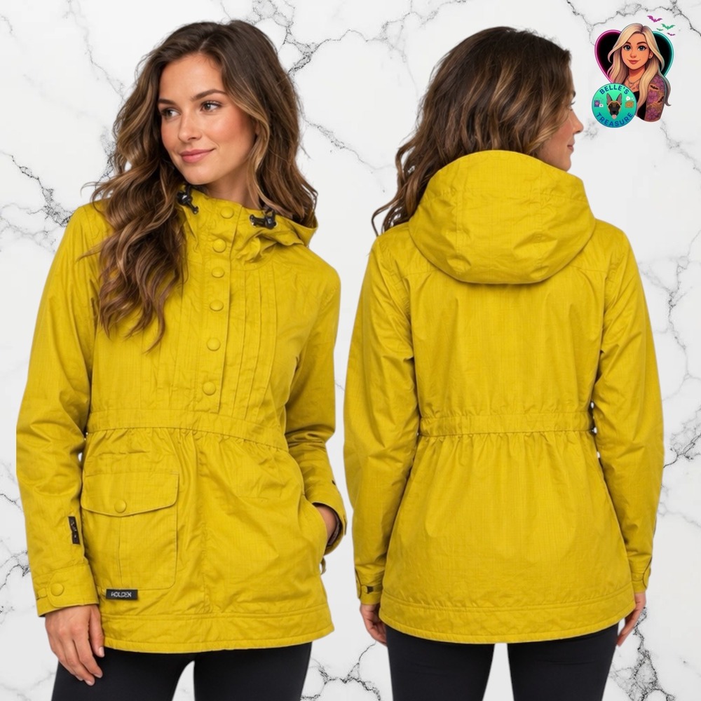 Holden Ski Jacket Womens Medium Mustard Yellow Insulated Anorak Snow Jacket